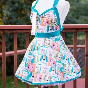 Cats & Dogs Handmade 50's Style Pin-up apron - One of a kind!